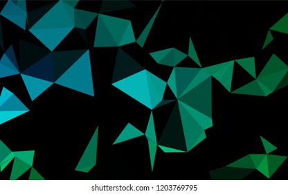 Dark Blue, Green vector blurry hexagon pattern. Colorful abstract illustration with gradient. The template can be used as a background for cell phones.