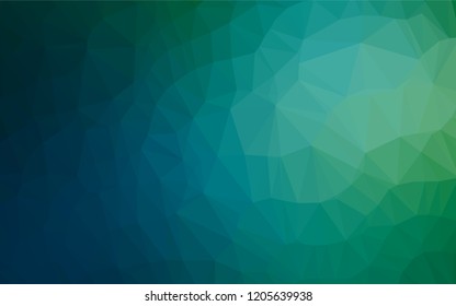 Dark Blue, Green vector blurry hexagon pattern. Colorful illustration in abstract style with gradient. The polygonal design can be used for your web site.