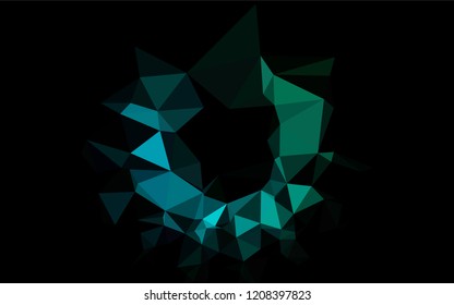 Dark Blue, Green vector blurry hexagon template. A completely new color illustration in a vague style. The best triangular design for your business.