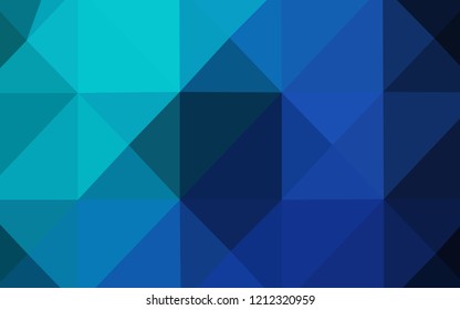 Dark Blue, Green vector blurry triangle pattern. Creative illustration in halftone style with gradient. That pattern can be used as a part of a brand book.