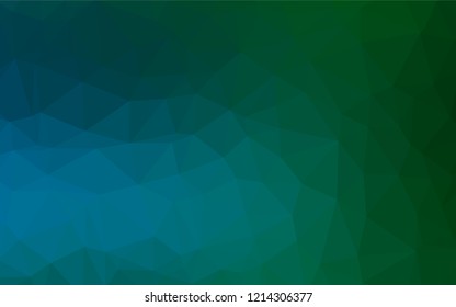Dark Blue, Green vector blurry hexagon pattern. An elegant bright illustration with gradient. A completely new template for your business design.