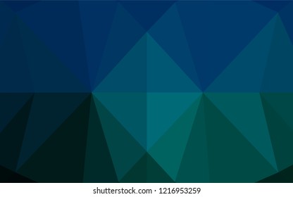 Dark Blue, Green vector blurry hexagon template. Shining colored illustration in a Brand new style. The best triangular design for your business.