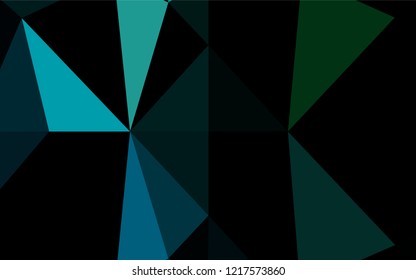 Dark Blue, Green vector blurry hexagon template. Creative geometric illustration in Origami style with gradient. The polygonal design can be used for your web site.