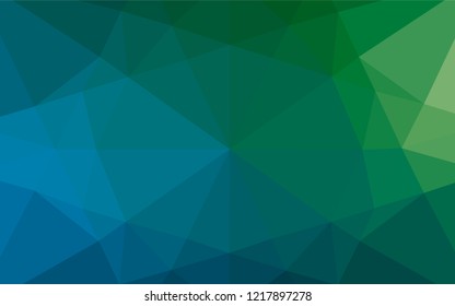 Dark Blue, Green vector blurry hexagon pattern. Modern geometrical abstract illustration with gradient. A completely new template for your business design.