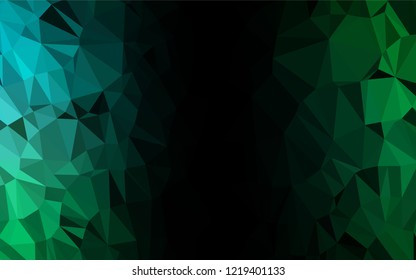 Dark Blue, Green vector blurry hexagon texture. A vague abstract illustration with gradient. Brand new design for your business.