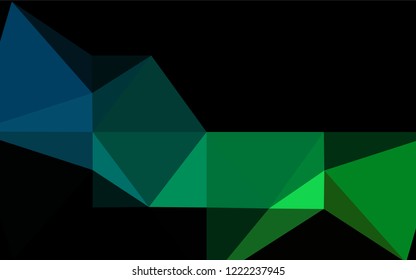 Dark Blue, Green vector blurry hexagon texture. A completely new color illustration in a vague style. The best triangular design for your business.