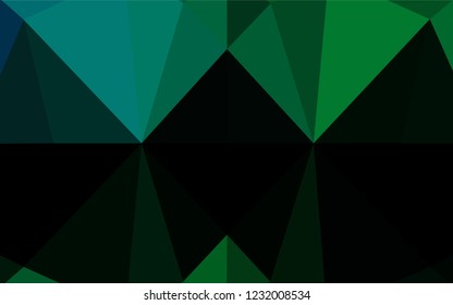 Dark Blue, Green vector blurry hexagon template. Modern geometrical abstract illustration with gradient. Brand new style for your business design.