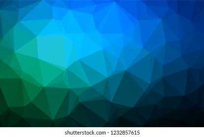 Dark Blue, Green vector blurry hexagon pattern. Colorful illustration in abstract style with gradient. The completely new template can be used for your brand book.