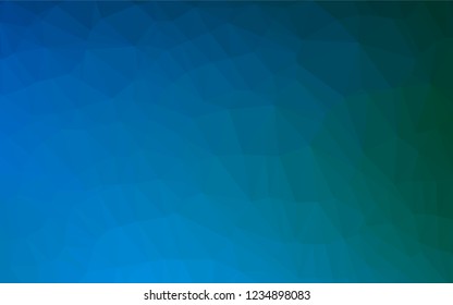 Dark Blue, Green vector blurry hexagon pattern. A completely new color illustration in a vague style. Brand new design for your business.