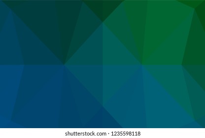 Dark Blue, Green vector blurry hexagon template. An elegant bright illustration with gradient. Brand new design for your business.