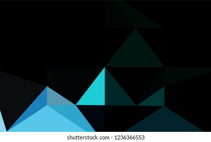 Dark Blue, Green vector blurry hexagon template. A completely new color illustration in a vague style. The best triangular design for your business.
