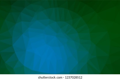 Dark Blue, Green vector blurry hexagon template. A completely new color illustration in a vague style. The polygonal design can be used for your web site.