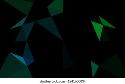 Dark Blue, Green vector blurry hexagon texture. Shining colored illustration in a Brand new style. The best triangular design for your business.