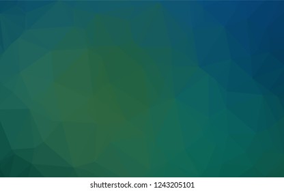 Dark Blue, Green vector blurry hexagon template. Colorful abstract illustration with gradient. A completely new design for your business.