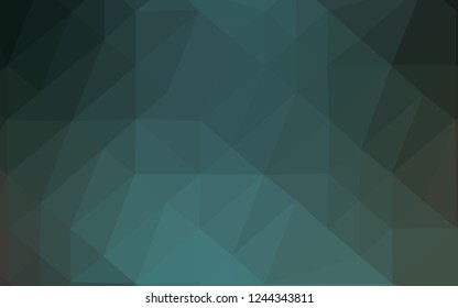 Dark Blue, Green vector blurry triangle pattern. A completely new color illustration in a vague style. Template for a cell phone background.