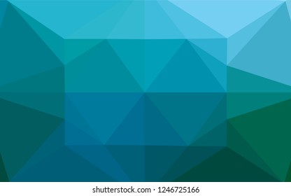 Dark Blue, Green vector blurry hexagon pattern. Shining colored illustration in a Brand new style. The elegant pattern can be used as part of a brand book.
