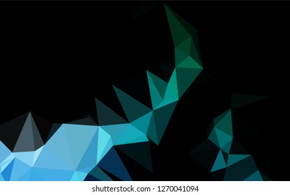 Dark Blue, Green vector blurry hexagon template. Glitter abstract illustration with an elegant design. The polygonal design can be used for your web site.