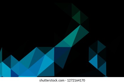 Dark Blue, Green vector blurry triangle texture. Shining colored illustration in a Brand new style. Brand new design for your business.
