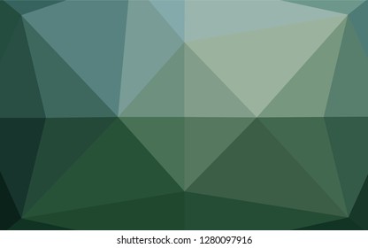 Dark Blue, Green vector blurry hexagon template. A vague abstract illustration with gradient. The polygonal design can be used for your web site.