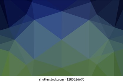 Dark Blue, Green vector blurry hexagon template. A sample with polygonal shapes. Brand new design for your business.