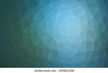 Dark Blue, Green vector blurry triangle texture. A vague abstract illustration with gradient. Polygonal design for your web site.