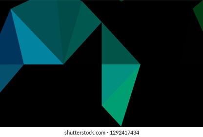 Dark Blue, Green vector blurry hexagon template. Brand new colored illustration in blurry style with gradient. The template can be used as a background for cell phones.