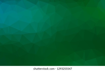 Dark Blue, Green vector blurry triangle texture. Shining illustration, which consist of triangles. Brand new design for your business.