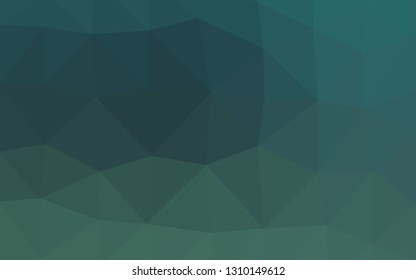 Dark Blue, Green vector blurry triangle template. Glitter abstract illustration with an elegant design. Textured pattern for background.