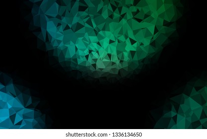 Dark Blue, Green vector blurry triangle pattern. Shining colored illustration in a Brand new style. Brand new style for your business design.