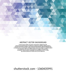 Dark Blue, Green vector blurry triangle template. Triangular geometric sample with gradient. Triangular pattern for your business design.