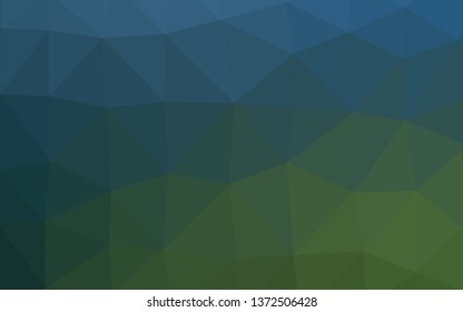 Dark Blue, Green vector blurry triangle template. Brand new colorful illustration in with gradient. New texture for your design.