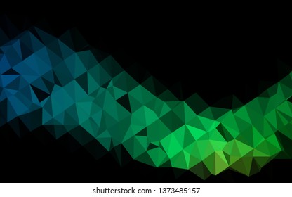 Dark Blue, Green vector blurry triangle template. Colorful abstract illustration with gradient. Brand new style for your business design.