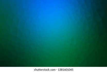 Dark Blue, Green vector blurry triangle texture. A completely new color illustration in a vague style. New texture for your design.