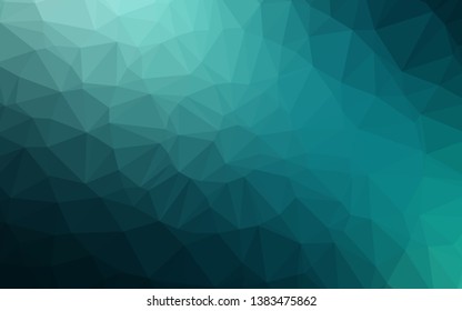 Dark Blue, Green vector blurry triangle texture. Triangular geometric sample with gradient.  Polygonal design for your web site.