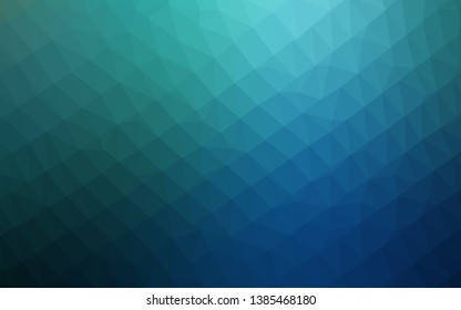 Dark Blue, Green vector blurry triangle pattern. Colorful abstract illustration with gradient. New texture for your design.