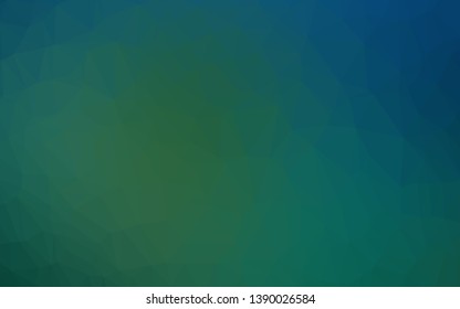 Dark Blue, Green vector blurry triangle pattern. Glitter abstract illustration with an elegant design. Elegant pattern for a brand book.