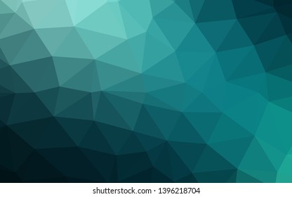 Dark Blue, Green vector blurry triangle texture. Shining illustration, which consist of triangles. Completely new template for your business design.