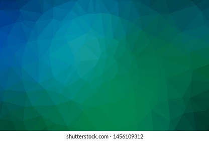 Dark Blue, Green vector blurry triangle texture. Shining colored illustration in a Brand new style. Textured pattern for background.