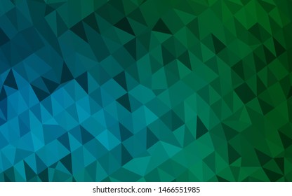Dark Blue, Green vector blurry triangle template. An elegant bright illustration with gradient. Completely new design for your business.