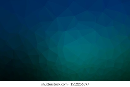 Dark Blue, Green vector blurry triangle template. Glitter abstract illustration with an elegant design. Completely new design for your business.