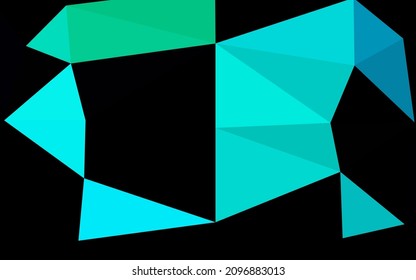 Dunkelblau, grüner Vektor unscharfer Dreieck Muster. Farbige abstrakte Illustration mit Farbverlauf. Neuer Stil für Ihr Business-Design.