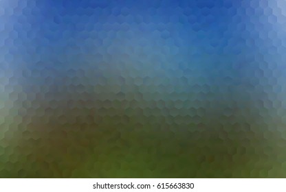 Dark Blue, Green vector blurry hexagon background design. Geometric background in Origami style with gradient. 