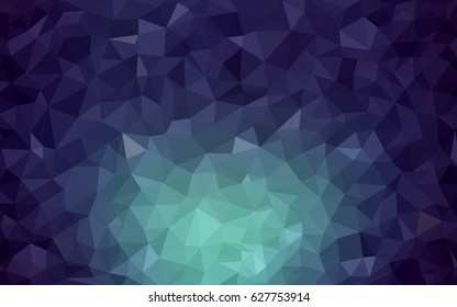 Dark Blue, Green vector blurry triangle background design. Geometric background in Origami style with gradient. 