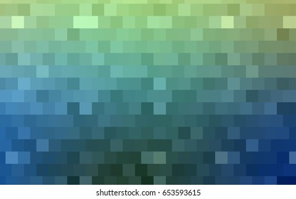 Dark Blue, Green vector blurry rectangular background. Geometric background in square style with gradient. The pattern can be used for brand-new background.