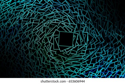 Dark Blue, Green vector blurry rectangular background. Geometric background in square style with gradient. The pattern can be used for brand-new background.