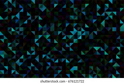 Dark Blue, Green vector blurry triangle pattern. A vague abstract illustration with gradient. Triangular pattern for your business design.