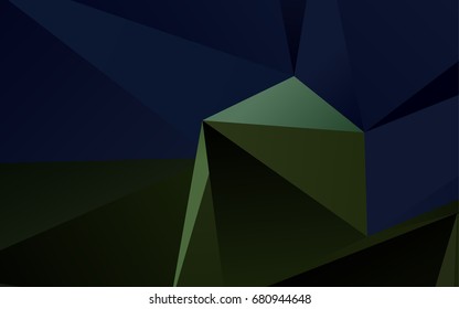 Dark Blue, Green vector blurry triangle pattern. An elegant bright illustration with gradient. The best triangular design for your business.