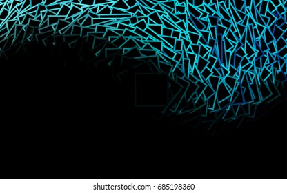 Dark Blue, Green vector blurry rectangular background. Geometric background in square style with gradient. The pattern can be used for brand-new background.