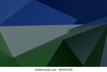 Dark Blue, Green vector blurry triangle template. A vague abstract illustration with gradient. The textured pattern can be used for background.
