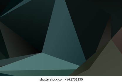 Dark Blue, Green vector blurry triangle template. A vague abstract illustration with gradient. The elegant pattern can be used as part of a brand book.